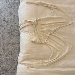 Free People We The Free Ivory Ribbed Top